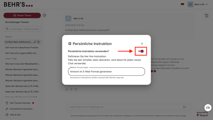 Persönliche Instruktionen - 3
