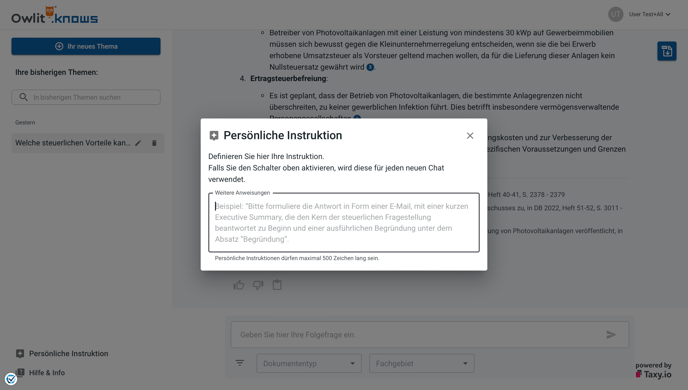 Persönliche Instruktionen 2-1